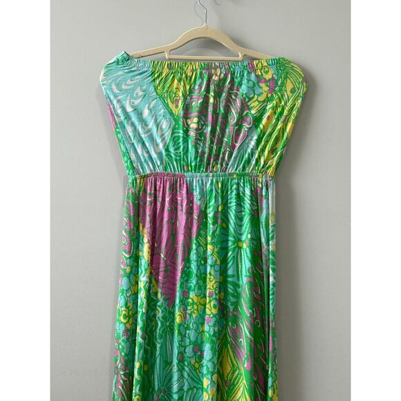 Lilly Pulitzer Women's Strapless Marlisa Maxi Dress in Multicolor Floral Size XS - Picture 6 of 14